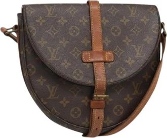 Louis Vuitton Tweedehands Canvas Louis Vuitton tassen - Dames - Vintage Schoudertas - Bruin - ONE Size - Vintage