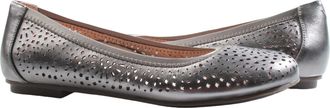 Vionic Womens Robyn Pewter Perf Ballet Flats 10011128-030