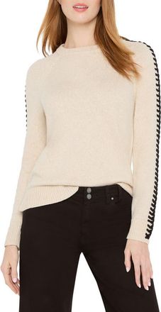 Nic+Zoe Dashing Down Metallic Sweater in Pale Sisal at Nordstrom, Size Xx-Large