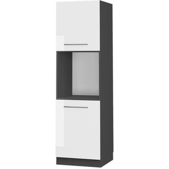 Vicco Armario Para Horno Empotrado Fame-line, Blanco Alto Brillo, 60 Cm Abierto