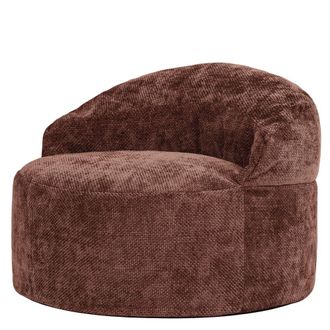 Icon Brand Puf sill&oacute;n decorativo de tejido chenilla texturizada, color mora