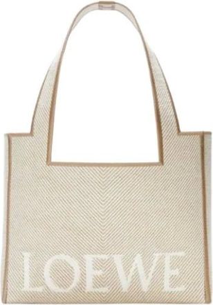 Loewe Handbags, female, Beige, Size: ONE SIZE Font Medium Tote