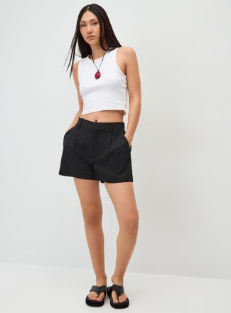 Twik Womens Linen-blend dress mini short