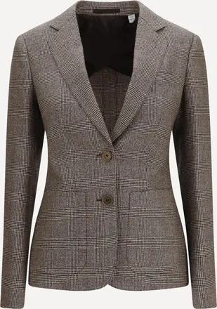 Burberry Blazer monopetto in misto lana e lino Woman 6