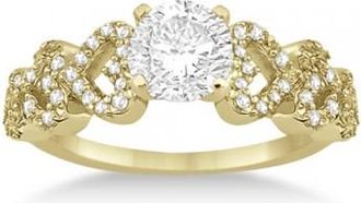 Allurez Heart Shape Diamond Engagement Ring Setting 14k Yellow Gold (0.30ct)