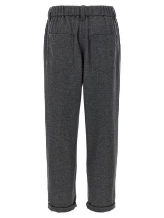 Brunello Cucinelli Wool and Cashmere Blend Trousers - Charcoal