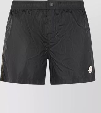 Moncler polyamide swimsuit back pocket button detail