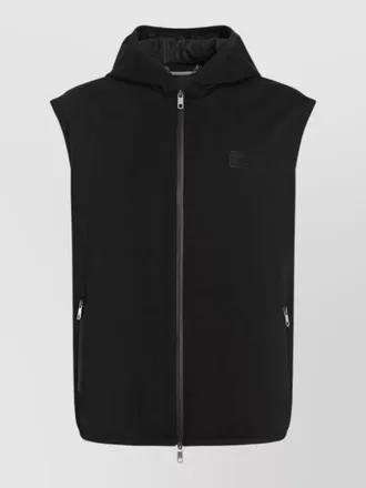 Dolce & Gabbana hood nylon silk blend sleeveless vest
