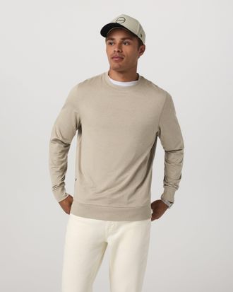 Vuori Clothing Ponto Performance Crew Neck Shirt | Truffle Heather | XS, Size Extra Small