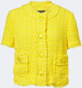 Dolce & Gabbana Cotton-blend tweet jacket
