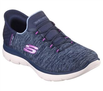Skechers Womens Summits Dazzling Haze Slip-In Sneaker In Navy/purple