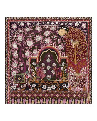 Ferragamo Rajasthan Print Silk Scarf