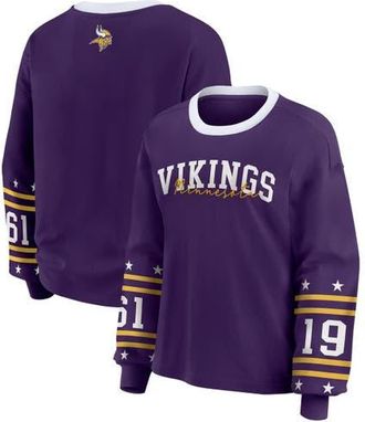 WEAR by Erin Andrews Womens WEAR by Erin Andrews Purple Minnesota Vikings Sport Long-Sleeve T-Shirt at Nordstrom, Size Medium