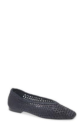 Madewell The Mylie Ballet Flat in Handwoven Leather in Juniper Berry at Nordstrom Rack, Size 10.5
