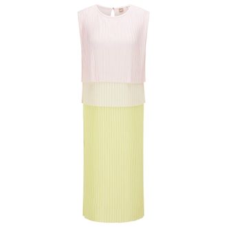 HUGO BOSS Womens Emanis Dress in Multi colour - Multicolour Cotton - Size 14 UK