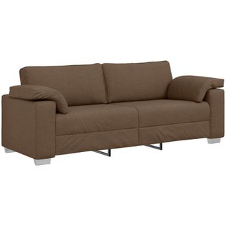 vidaXL Sofa Brown 219 x 77 x 82 cm Fabric vidaXL