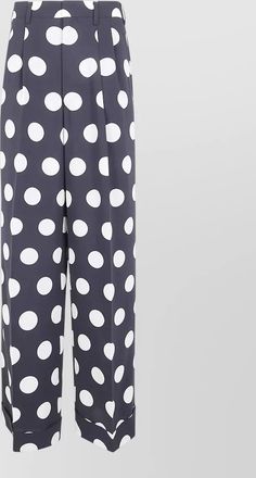 Junya Watanabe polka dot pleated wide leg trousers
