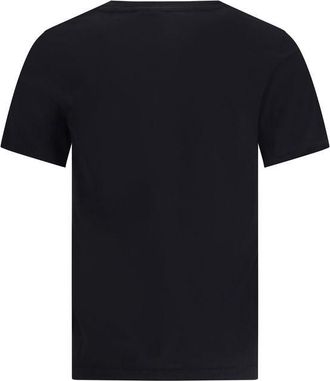 Maison Kitsun&eacute; Womens Black Cotton T-Shirt