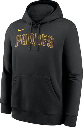 Nike San Diego Padres Club Nike Mens MLB Pullover Hoodie in Black | NKDK00APYP-TXY