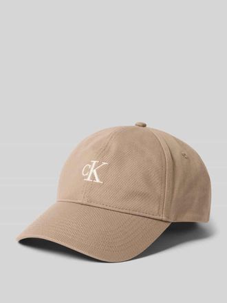 Calvin Klein Basecap aus reiner Baumwolle in Taupe, Gr&ouml;&szlig;e 1