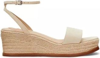Ralph Lauren Schoenen, Dames, Beige, 42 EU, Leer, Cameryn IV Tumbled Leather Espadrille