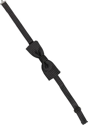 Dolce & Gabbana Polka Dot Silk Bow Tie - Black