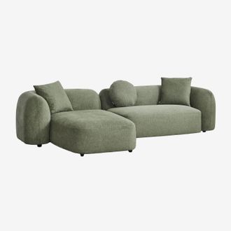 Sklum Sof&aacute; Modular Chaise Longue Izquierdo De 2 Piezas En Chenilla Coco Sklum
