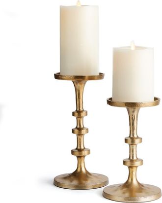 Napa Home & Garden Abacus Petite Candle Stands in Gold at Nordstrom