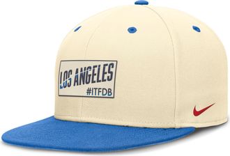 Nike Los Angeles Dodgers City Connect True Nike Mens Dri-FIT MLB Fitted Hat in Blue | NB1008XBLD-TNH