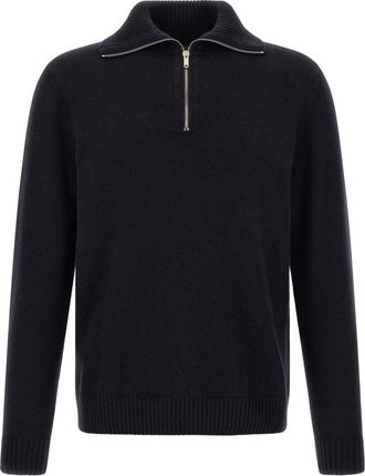 Zanone Dark Blue Half Zip Sweater