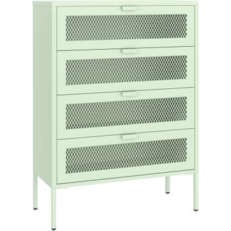 Happy Garden Scarpiera EMMA 4 ante in metallo verde lime
