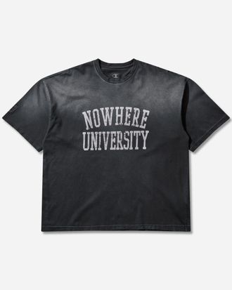 Champion Men s Nowhere University Printed T-Shirt Black