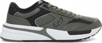 Emporio Armani Sneaker - Heren - Sneakers - Groen - 40 1/2 EU - Polyester - Schoenen