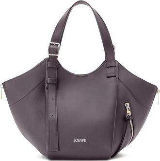 Loewe Borsa tote Hammock in pelle con pelle - Marrone