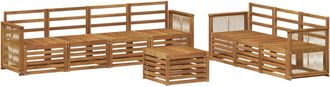 vidaXL Juegos De Sof&aacute;s 8 Uds. Madera De Acacia S&oacute;lida Vidaxl
