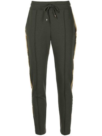 Madison.Maison Trainingsbroek met zijstreep - Groen