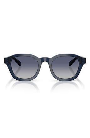 Tory Burch 48mm Phantos Sunglasses in Transparent Blue /Blue at Nordstrom