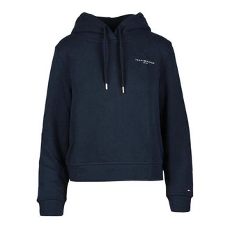 Tommy Hilfiger Sweatshirt - Dames - Hoodies - Blauw - M - Katoen - Hoodies & sweatvesten