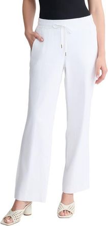 Jones New York Tie Waist Linen Blend Pants in Natural White at Nordstrom, Size X-Large