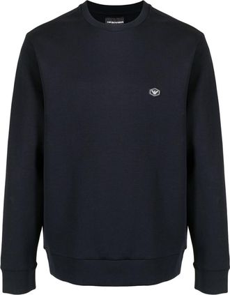 Emporio Armani Blue Logo cotton sweatshirt