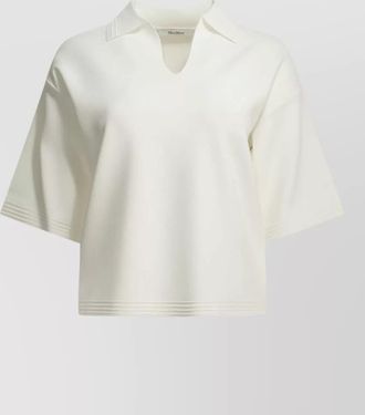 Max Mara polo top v neck short sleeves