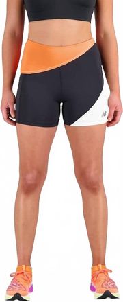 New Balance Q Speed Shape Shield 4 Fitted Short In Neon Dragonfly