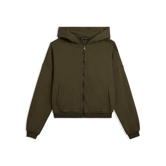 Freddy Felpa oversize cropped con zip e stampa Flow