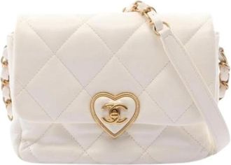 Chanel Pre-owned Vintage Schoudertas - Dames - Vintage Schoudertas - Wit - ONE Size - Leer - Vintage
