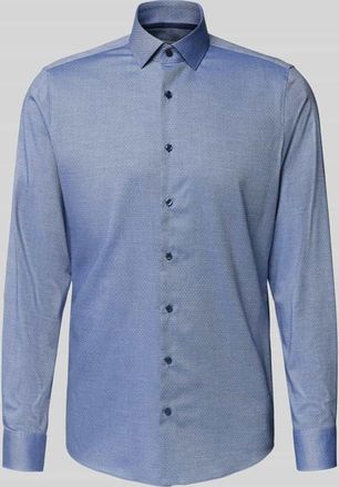 Olymp Level 5 Slim Fit Business-Hemd mit Knopfleiste in Marine, Größe 38