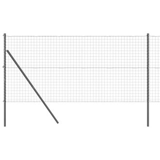 Berkfield Home Euro Fence with 7 Posts 1.4x10 m Galvanised Steel Grey
