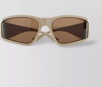 Balenciaga sand acetate rectangular frame sunglasses