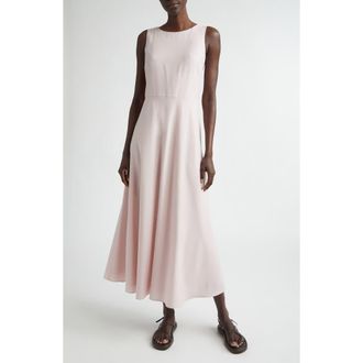 Lafayette 148 New York Sleeveless Tropical Wool Blend Midi Dress in Cherry Blossom at Nordstrom, Size 10