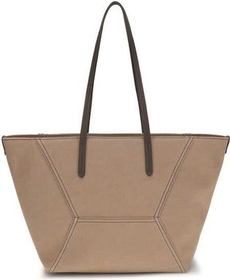 Brunello Cucinelli Cotton Canvas Shoulder Bag Beige