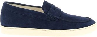 Brunello Cucinelli Suede Loafers - Heren - Loafers - Blauw - 43 1/2 EU - Leer - Schoenen